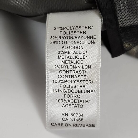 BCBGMAXAZRIA Women's Cocktail Strapless Bustier Pleated Dress Metallic Size 8 - Picture 12 of 16